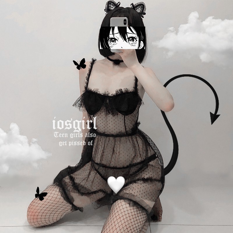 Tất vớ bèo lưới ren voan qua gối sexy lolita phụ kiện cosplay mẫu mới lạ - Tất đùi viền bèo công chúa sexy sexy gợi cảm