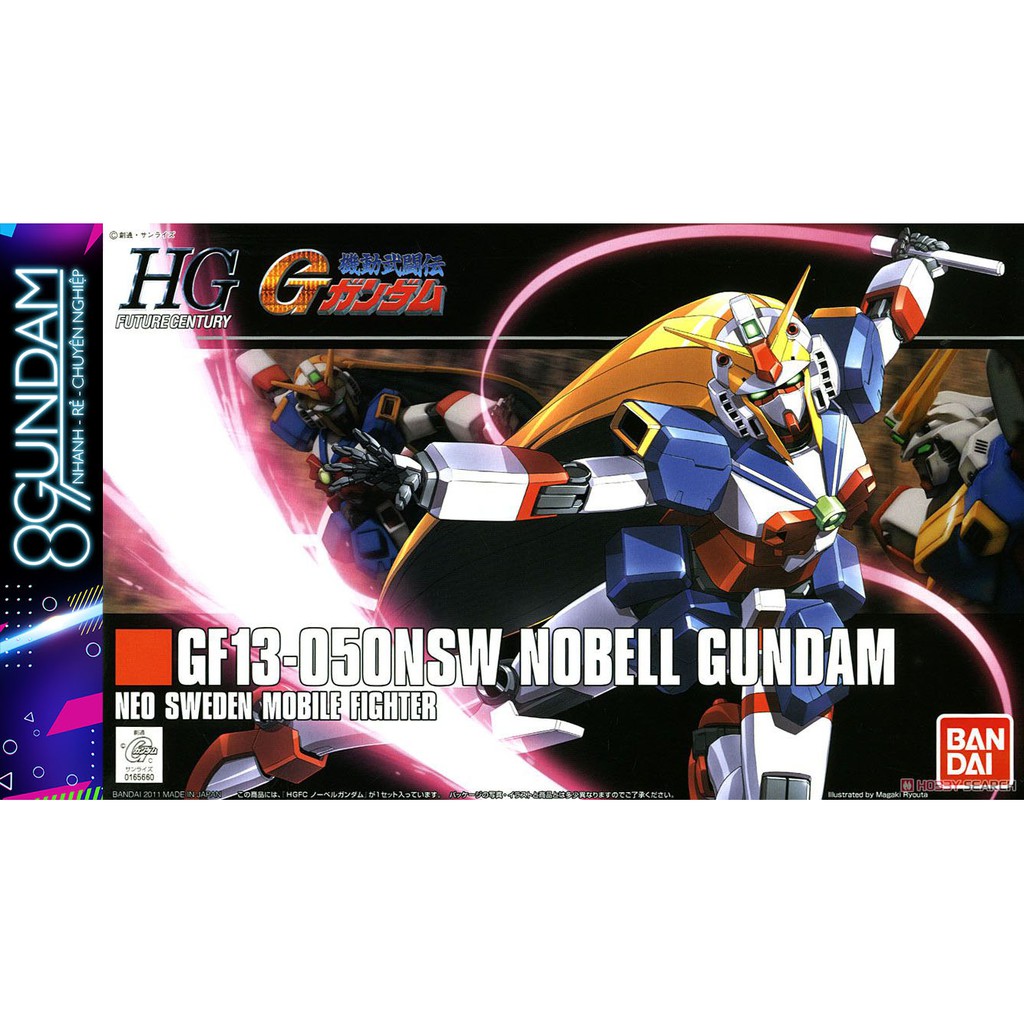 Mô Hình Lắp Ráp HG FC Nobell Gundam (tặng kèm base)