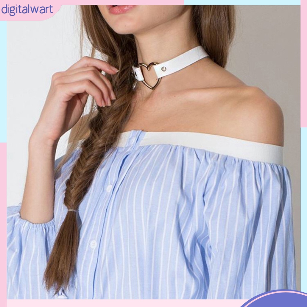 Vòng Cổ Choker Thiết Kế Hợp Kim Phối Da Giả Phong Cách Punk Thời Trang Cho Phụ Nữ