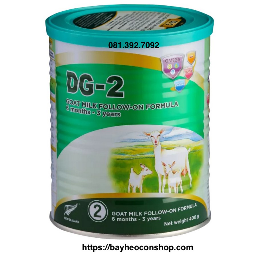 Bộ 03 sản phẩm Sữa Dê công thức DG-2 400g