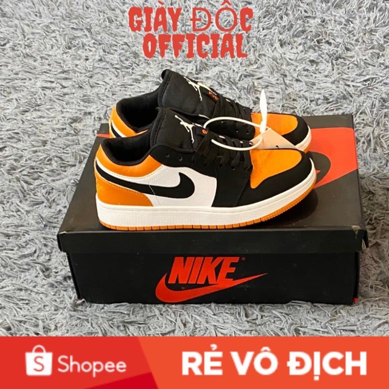 Giày thể thao nam nưx Jordan 1 low thấp cổ hồng nhạt, đỏ trắng, cam đen, xám đen full box