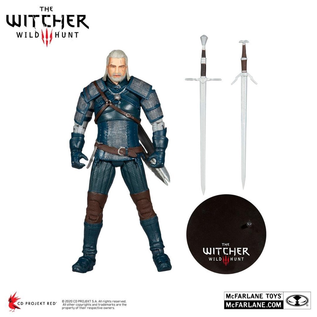 Mô hình The Witcher Geralt of Rivia 18cm Viper Armor McFarlane Nhựa PVC, ABS Mô hình có khớp Chính hãng Mỹ TWMF06