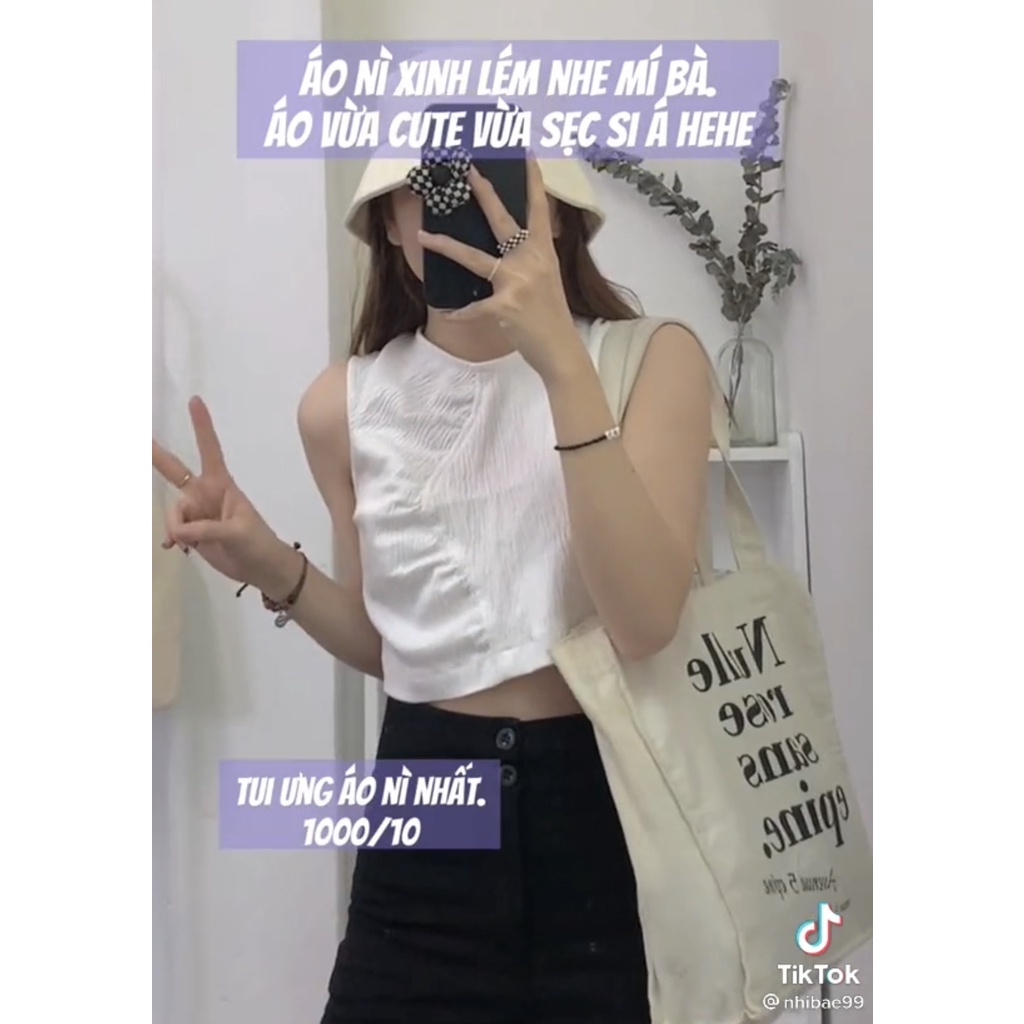 Áo croptop hở lưng Đen Clothing AC01