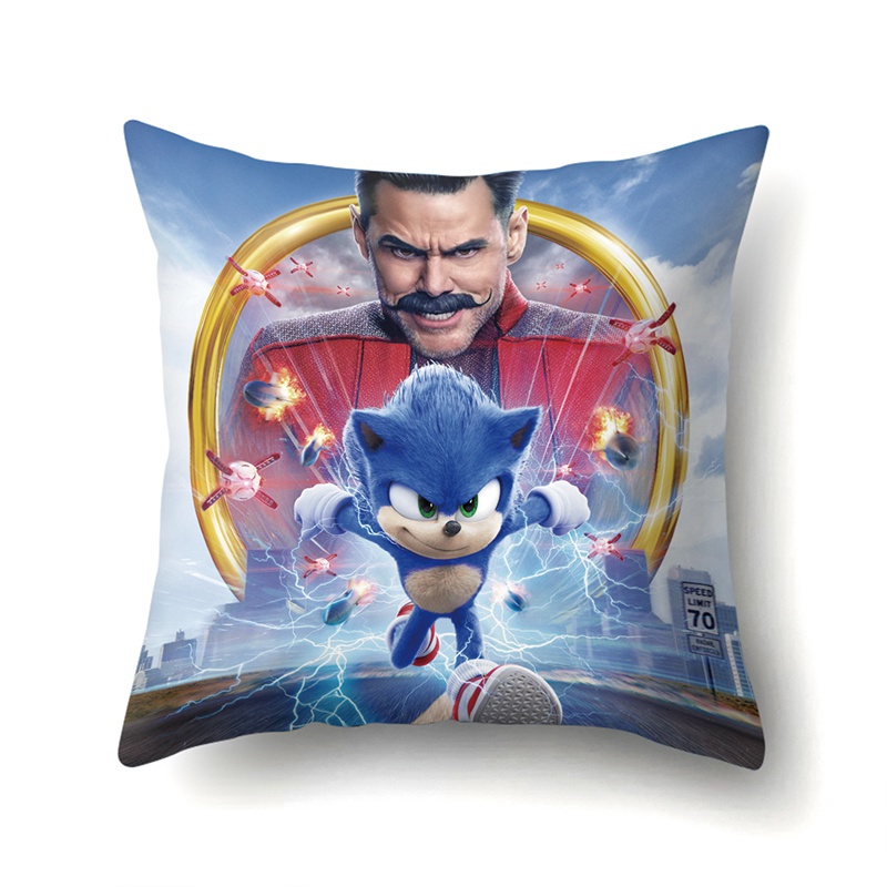 Vỏ Gối In Hình Nhím Sonic The Hedgehog 3d Mềm Mại Thoải Mái Trang Trí Nhà Cửa 2020 18x18inch