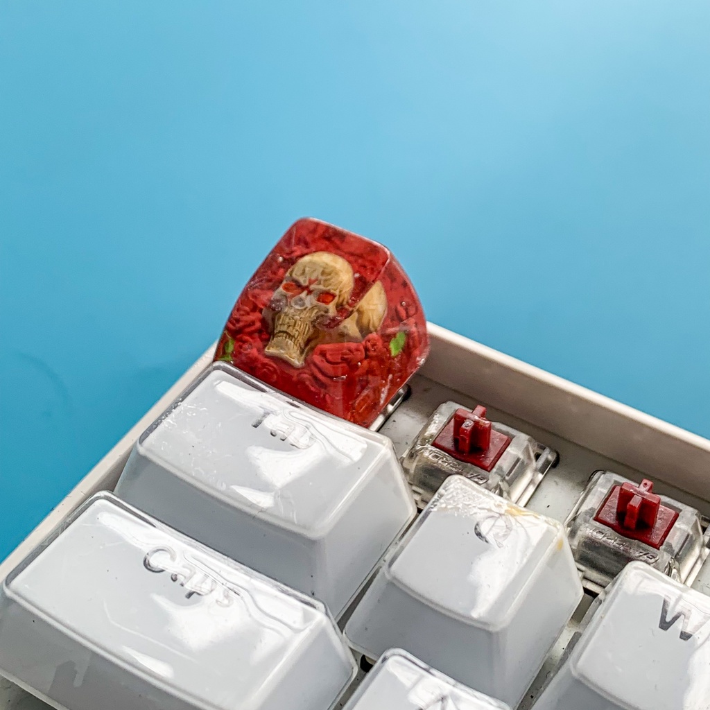 Nút bàn phím cơ máy tính hình đầu lâu - Artisan keycap - Skull Keycap - Resin keycaps