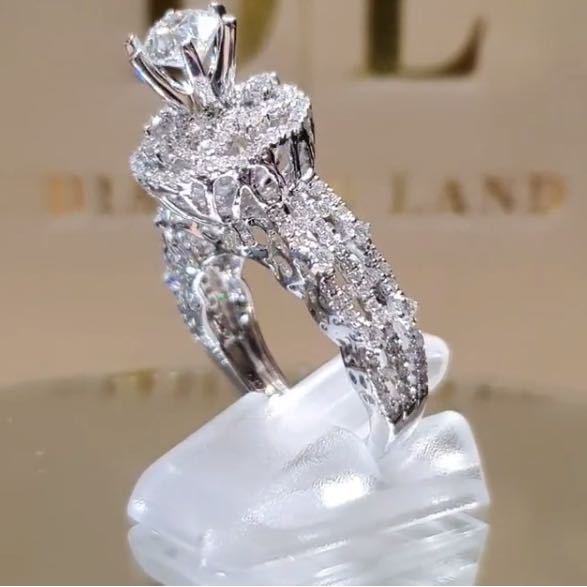 Nhẫn hợp kim đính hạt đá zircon thời trang cho nữ