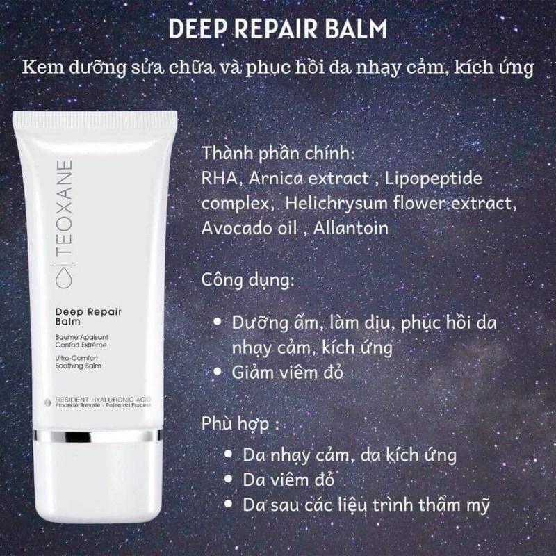 Kem dưỡng siêu phục hồi cho da sau peel, Treatment - Teoxane Deep Repair Balm