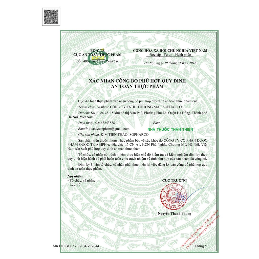 KIM TIỀN THẢO ISOPHARCO – Hỗ trợ điều trị sỏi thận (hộp 60 viên)