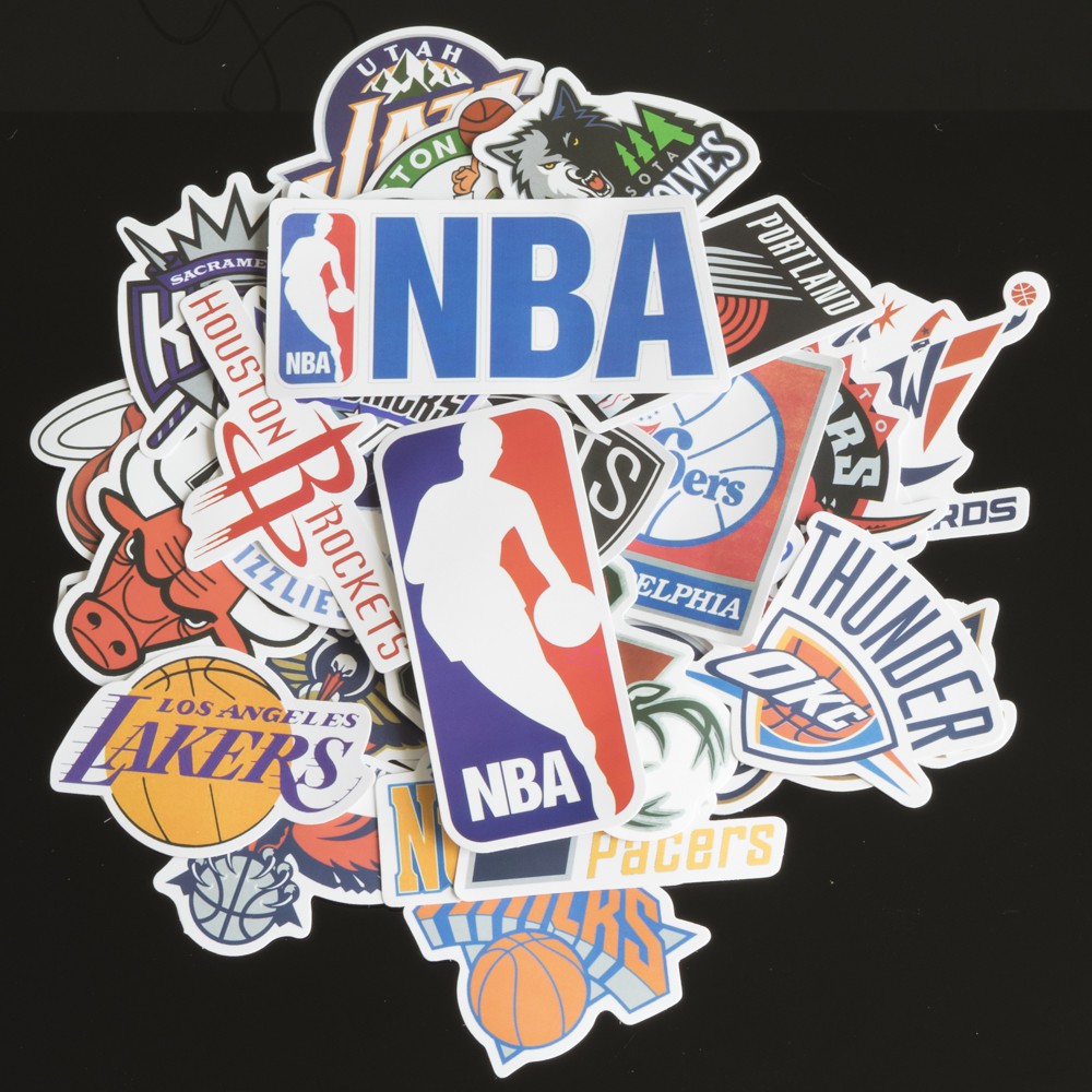 Bộ 30 miếng dán sticker, stickers cao cấp chủ đề Bóng rổ - NBA - basket ball trang trí Vali Laptop Mũ Bảo Hiểm Xe Máy