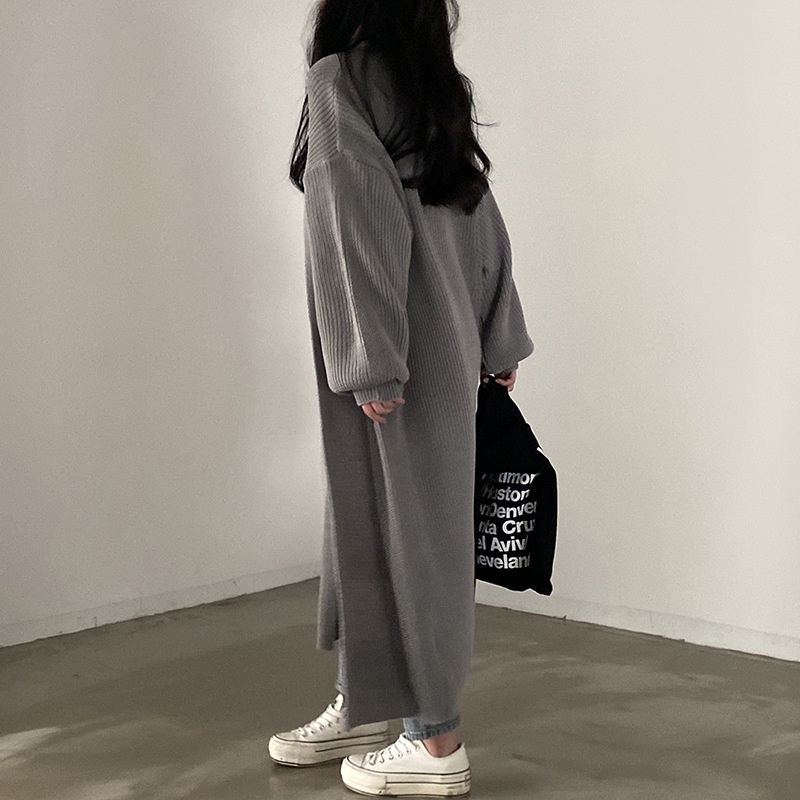 Áo khoác cardigan DUNEA dệt kim tay dài dáng rộng thời trang cho nữ