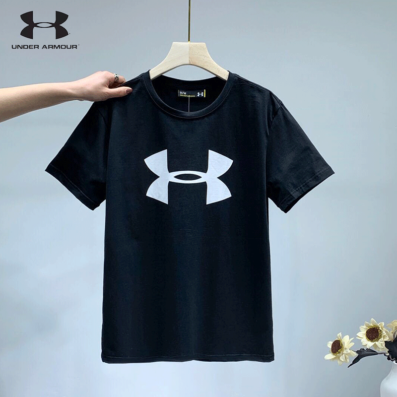 UNDER ARMOUR Under Armor Áo Thun Thể Thao Tay Ngắn Dáng Rộng Vải Cotton Thoáng Khí Thời Trang Mùa Hè Cho Nam