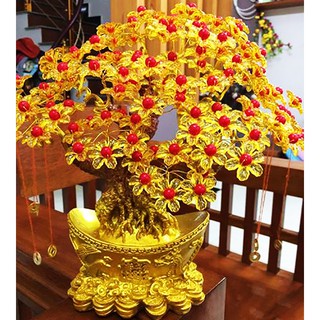 CÂY MAI NGỒI THỎI VÀNG TRANG TRÍ TÊT CHIÊU TÀI LỘC VÔ NHÀ CẢ NĂM