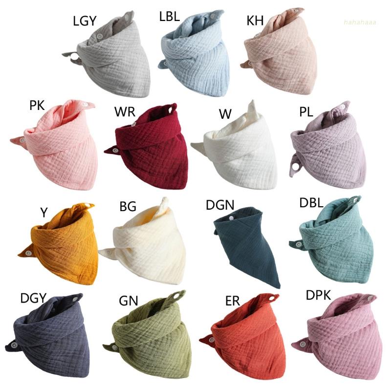 Yếm ăn dặm cotton 2 lớp màu sắc xinh xắn cho bé