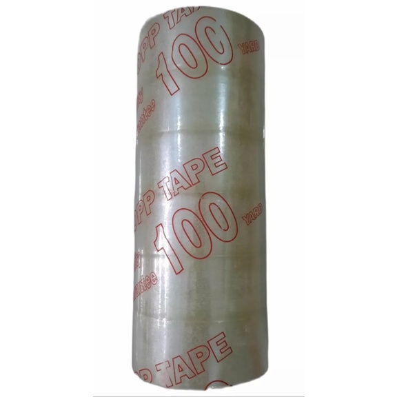 Lốc 6 cuộn Băng keo 100 yard trong