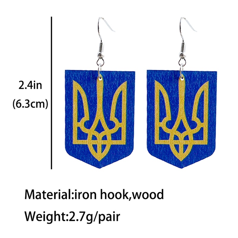 Khuyên Tai Mặt Hình Lá Cờ Anh Màu Xanh Dương / Vàng Sáng Tạo Thích Hợp Làm Quà Sinh Nhật / Đám Cưới