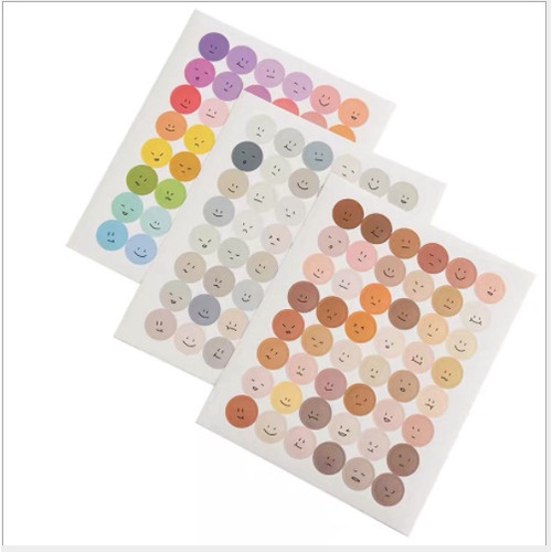 Tấm Sticker 48 hình mặt cười nhiều màu sắc trang trí