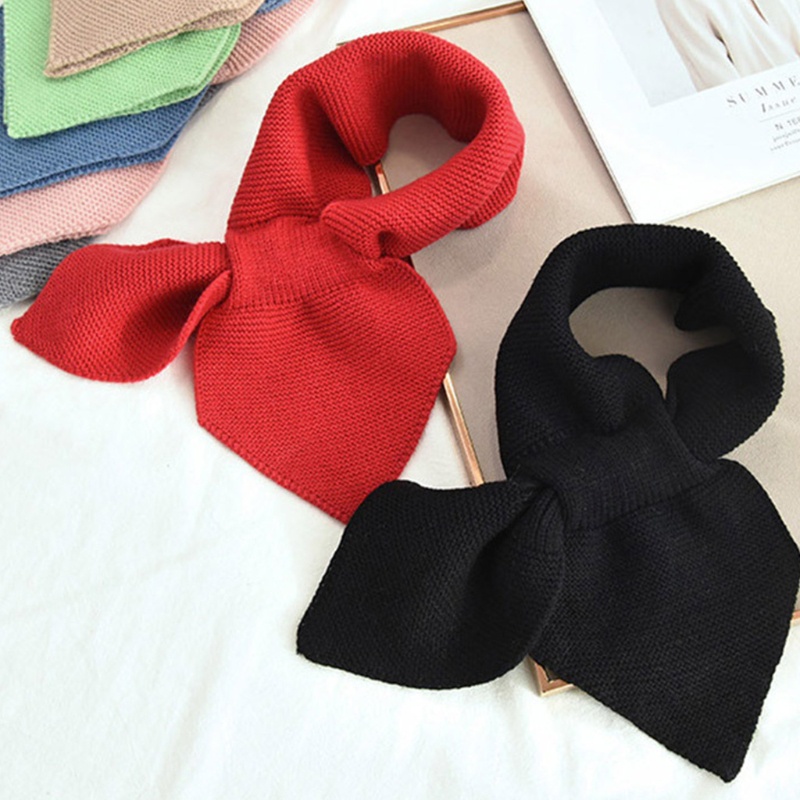 Khăn Choàng Cổ Dệt Kim Dày Dặn Giữ Ấm Màu Sắc Ngọt Ngào Cho Nữ