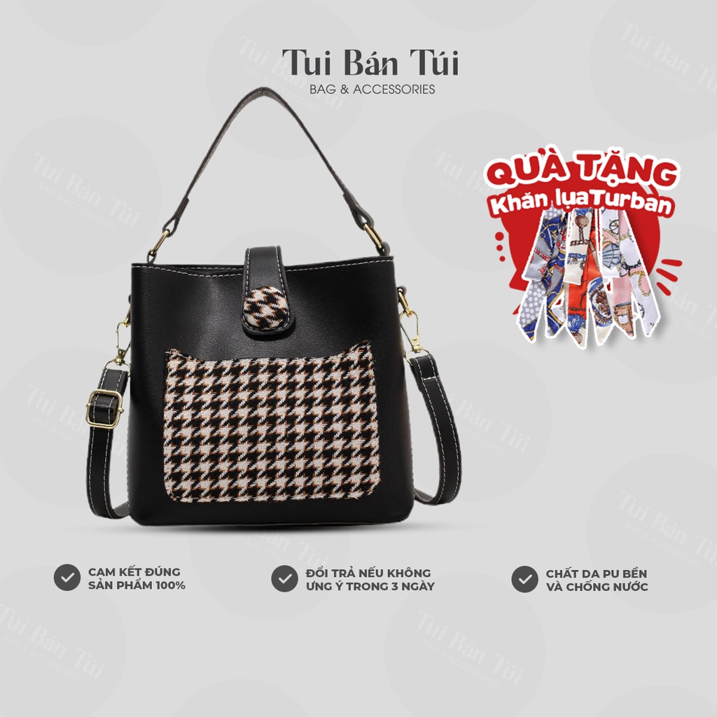 Túi đeo chéo nữ đi chơi thời trang, túi xách nữ công sở TuiBanTui chất da PU 3 ngăn chống thấm nước, trẻ trung - T21