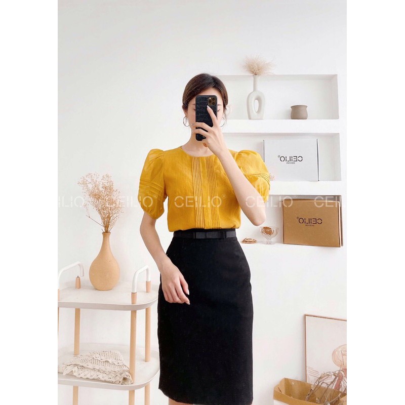 Chân váy cạp nơ