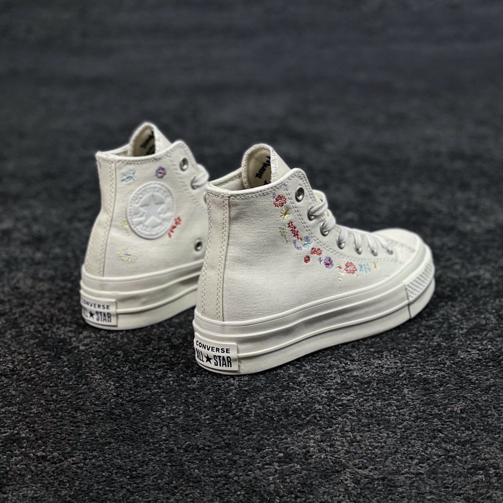 Giày Thể Thao Converse Đế Dày Thêu Hoa Xinh Xắn