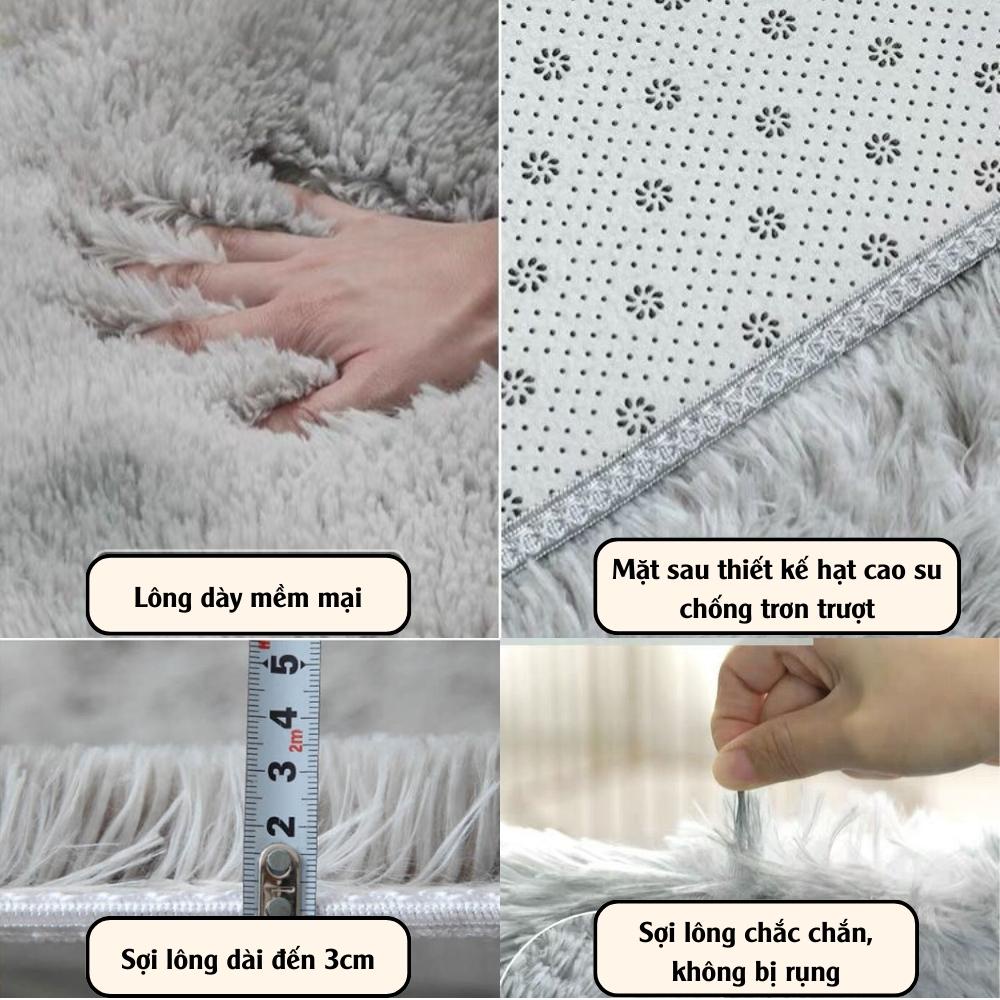 Tấm thảm lông lót sàn phòng khách phòng ngủ bàn trang điểm decor trang trí chụp ảnh Otama Bedding
