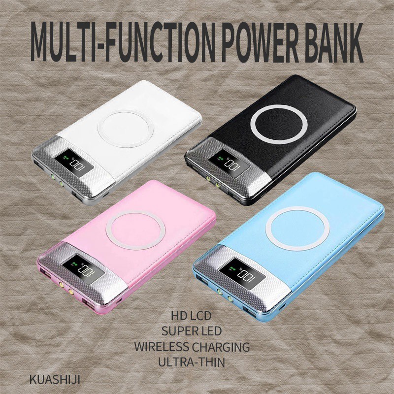 New Qi Wireless Charger Iphone External 20000mah Power Bank Super Fast Charge