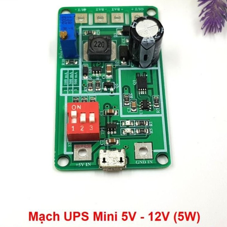 Mạch UPS Mini 5-12V (5W)🍀Mạch UPS WIFI 5V🍀UPS 5V 9V 12V MINI🍀Bộ Chuyển Nguồn Dự Phòng Mini