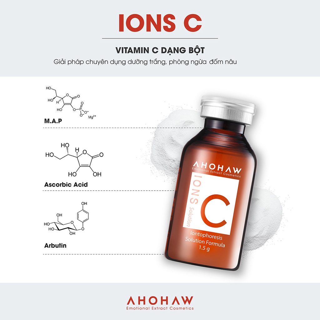 Bột Vitamin C Cao Cấp Ahohaw Ion C Solution ( 1 lọ )