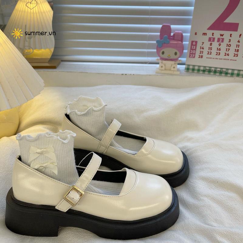 Giày Búp Bê Đế Dày Phong Cách Retro Pháp Thời Trang Xuân Hè 2022 Mới Cho Nữ