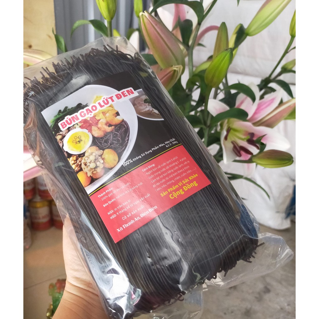 Bún gạo lứt đen ăn kiêng (500g) - Giảm cân, Thực dưỡng, Eat clean