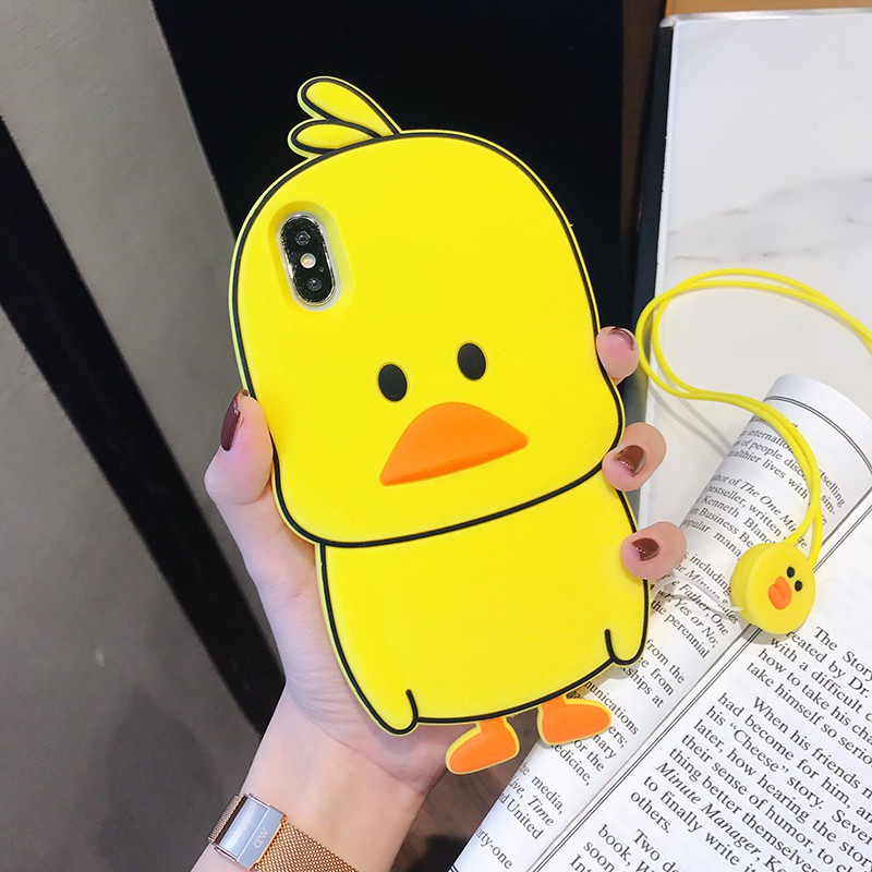 Ốp Điện Thoại Silicon Hình Vịt Sally Cho iPhone 14 14 pro 14 PROMAX 14 Plus 13 12 11 pro MAX X XS XR XS MAX 6 6s 7 8 Plus