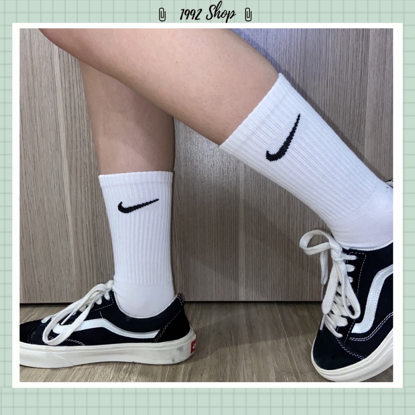 Tất cổ cao nam nữ Drew Nike Das Trơn thể thao thời trang cao cấp,vớ cao cổ dệt kim