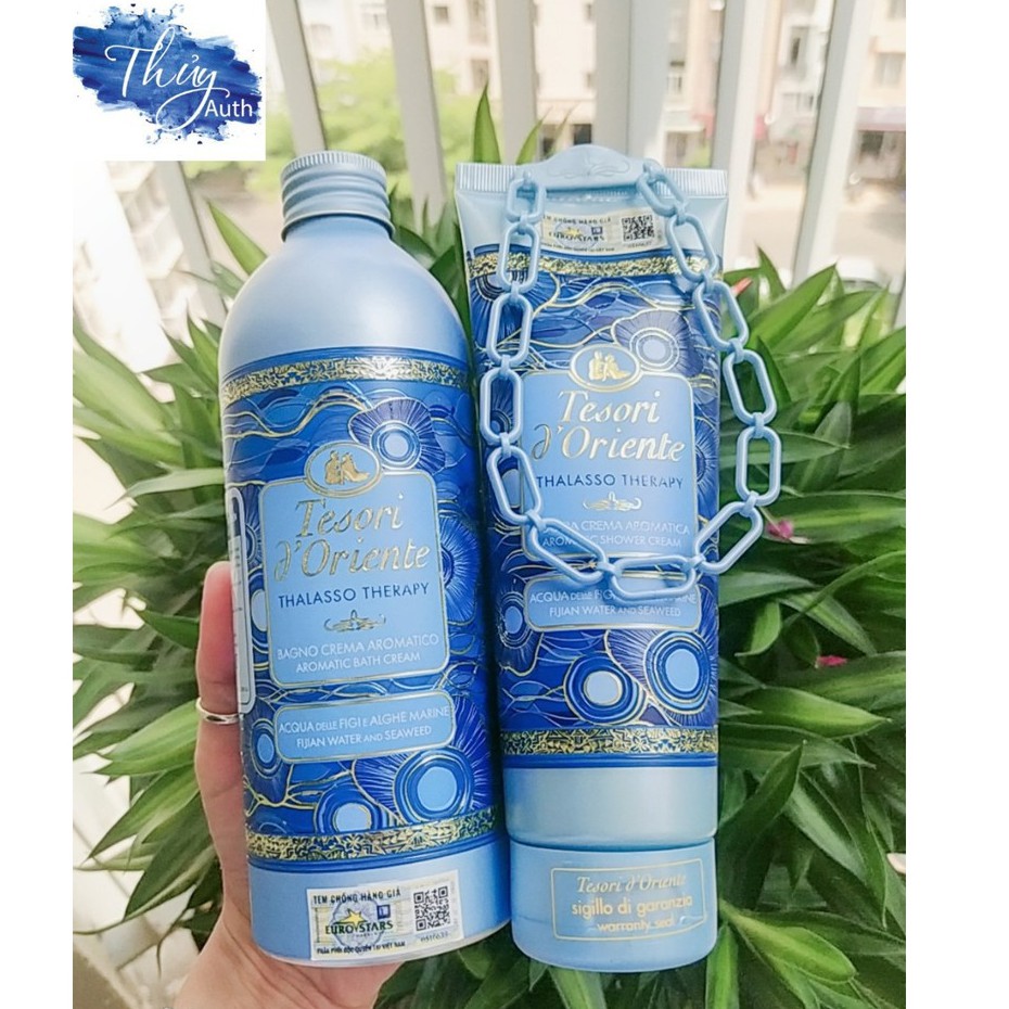 [ HÀNG CHÍNH HÃNG KÈM VÒI ] Sữa Tắm Xích Ý Nước Hoa Tesori d'Oriente Tinh Chất Tảo Biển - Thalasso Therapy 500ml