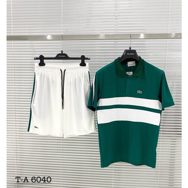 Bộ thể thao Lacostee chất gai thoáng mát - Bộ cổ bẻ nam đẳng cấp