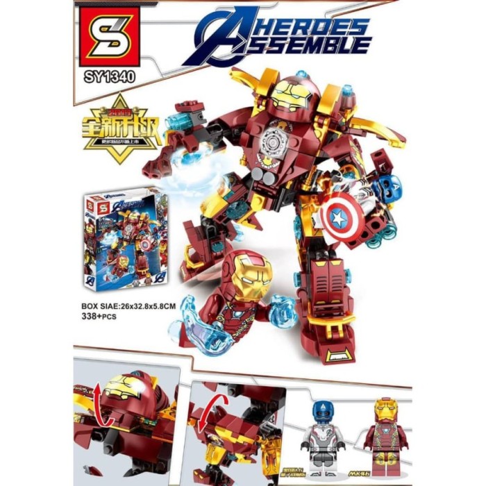 Mô Hình Lắp Ráp Lego Nhân Vật Iron Man Avengers Hulkbuster Sy1340