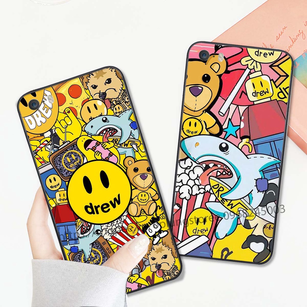 Ốp lưng Iphone 5 / 5S / 5SE in hình thương hiệu thời trang đa sắc cá tính cạnh viền vuông bảo vệ camera
