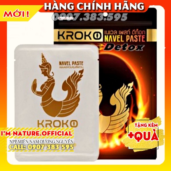 5 Miếng Dán Giảm Mỡ Bụng Cấp Tốc Kroko - Dán Tan Mỡ Bắp Tay Đùi Bụng Thái Lan Navel Paste