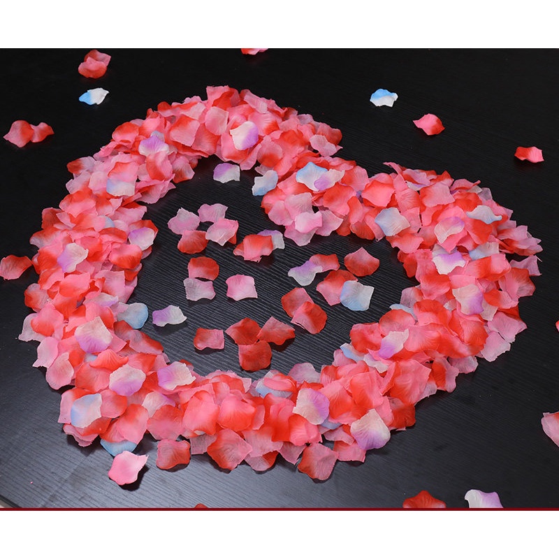 Set 500 Cánh Hoa Hồng Giả Có Vòi Phun Nước Trang Trí Tiệc Cưới Lãng Mạn