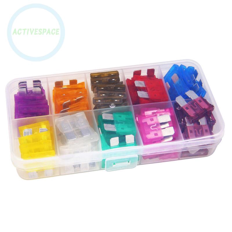 80pcs 12V Standard Blade Car Fuses 3A~40A Assorted Set + 1pc Puller Kit