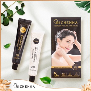 Gội nhuộm phủ bạc thảo dược Richenna EZ Speedy Perfume Hair Color hương nước hoa Hàn Quốc 60G thumbnail