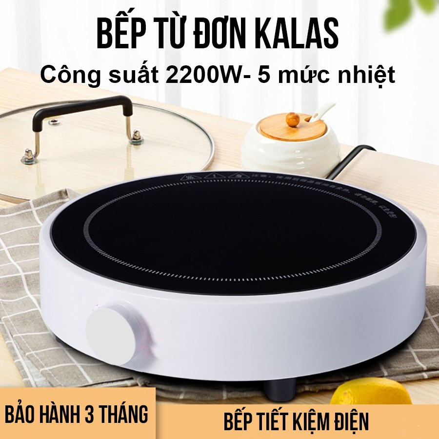 Bếp Từ Đơn Công Suất 2200W Mặt Kính Cường Lực Phím Cơ Sử Dụng Siêu An Toàn Bảo Hành 3 Tháng
