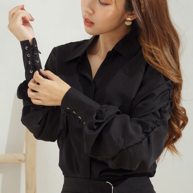 Áo sơ mi phối mắt cáo AA630