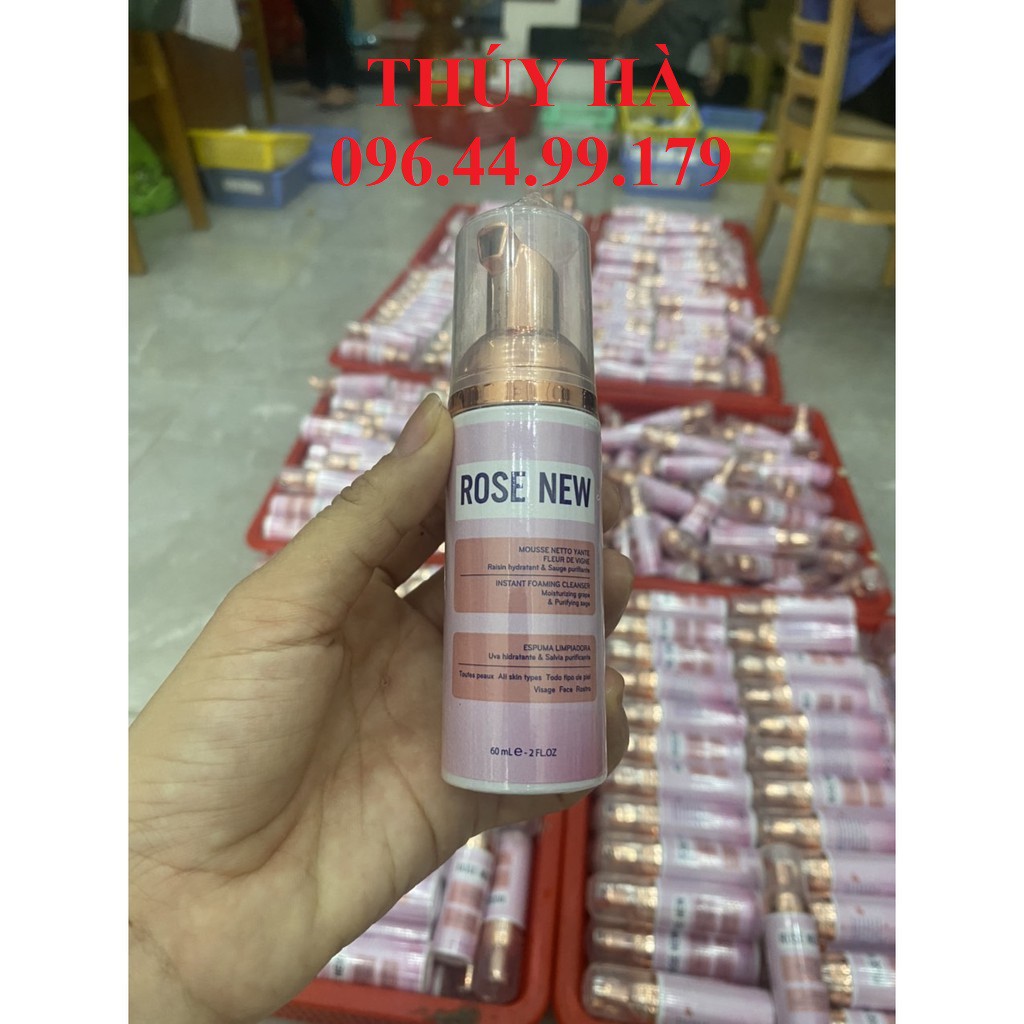 Chai tạo bọt vệ sinh mi New Rose_dụng cụ mi_keo nối mi_uốn mi_mi khay_mi fan_THÚY HÀ