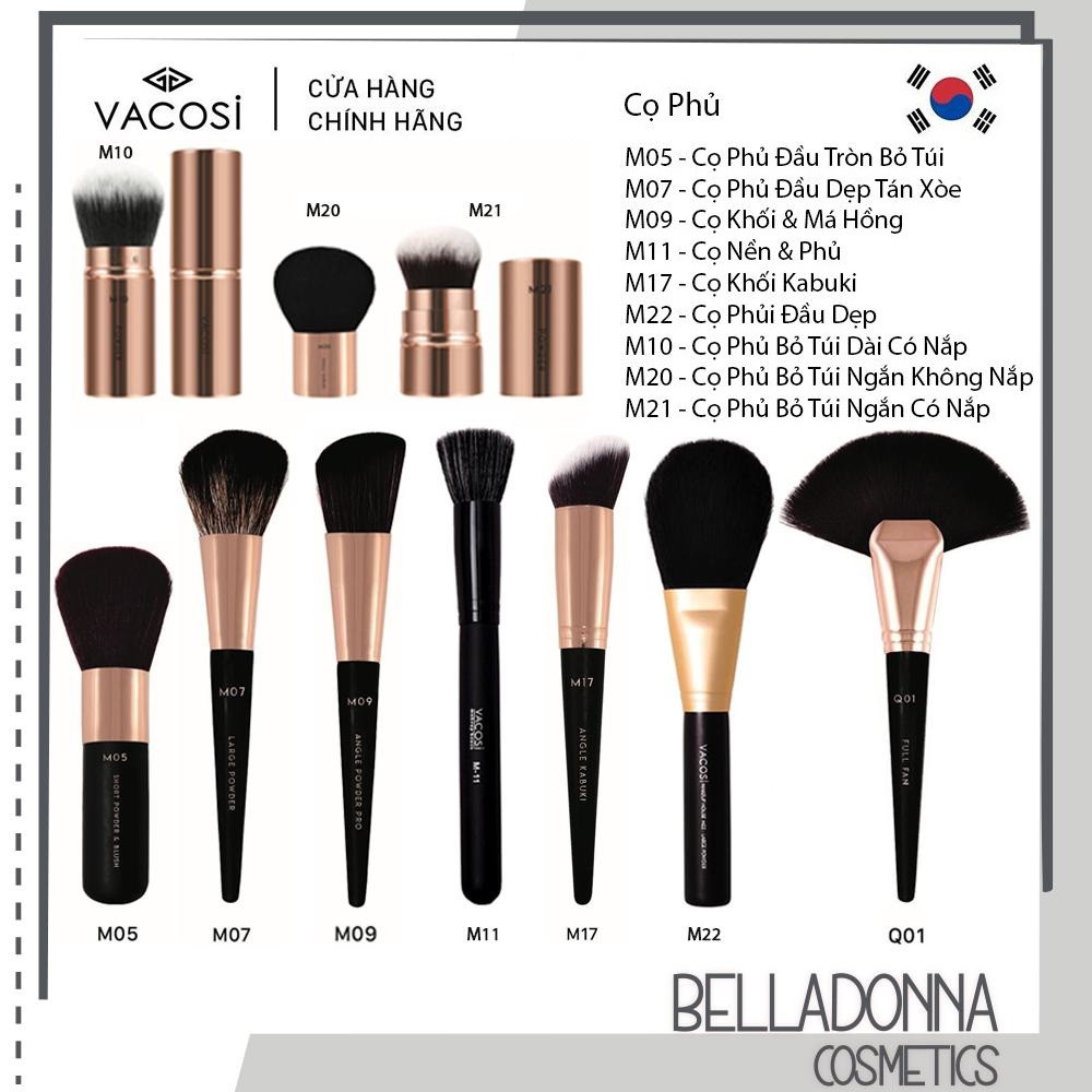Cọ Phủ Và Má Hồng Hàn Quốc Vacosi Makeup Brush Các Loại