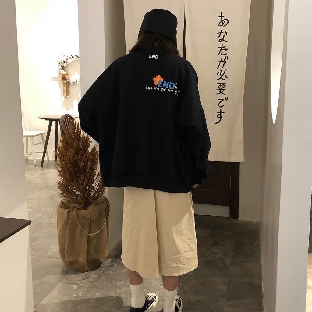 ÁO KHOÁC CADIGAN ENDPAY ULLZANG HOT - ÁO KHOÁC NỈ END PAYCE TRẮNG ĐEN UNISEX | BigBuy360 - bigbuy360.vn