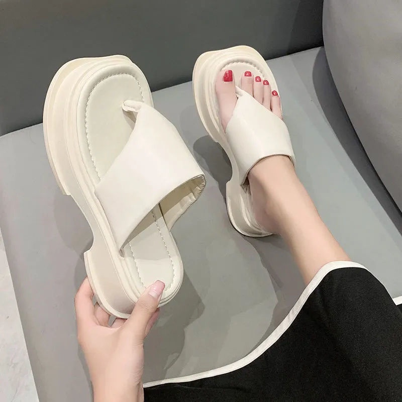 Dép Xỏ Ngón Đế Dày Chống Trượt Thời Trang Mùa Hè Cho Nữ