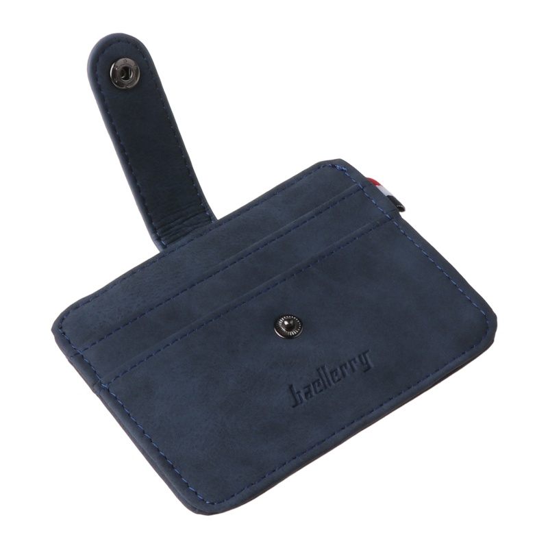 Ví Da Mỏng Đựng Thẻ Tín Dụng / Danh Thiếp Cài Nút Phong Cách Retro Cho Nam