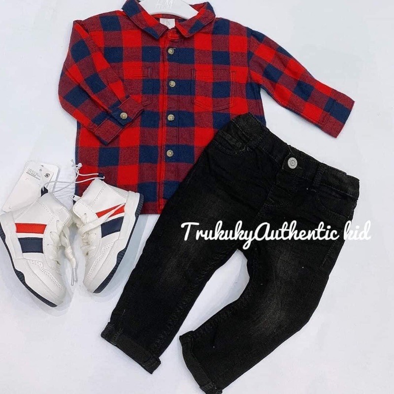 Sơ mi kẻ bé trai