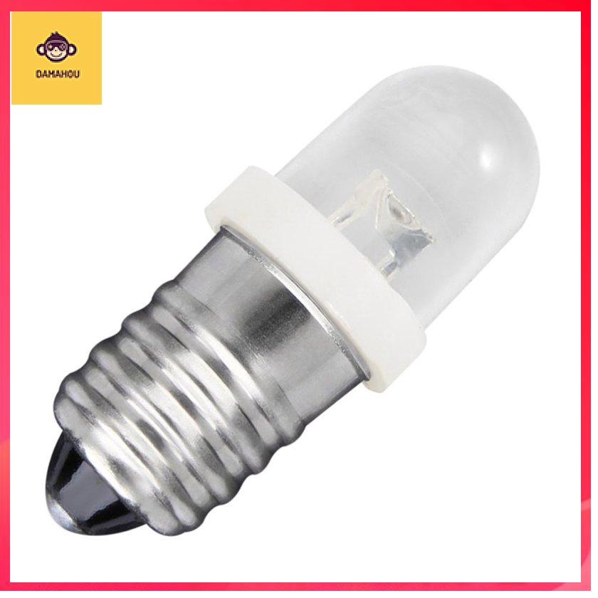 【Trong kho】E10 LED cơ sở chỉ thị bóng đèn Bóng đèn trắng lạnh 24 V DC Đèn chiếu sáng