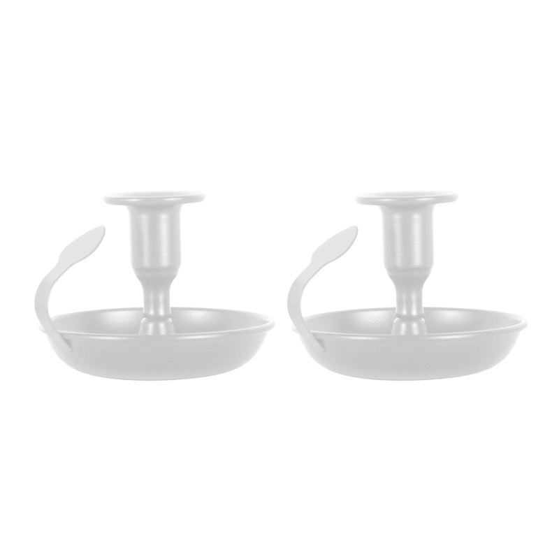 Set 2 Giá Đỡ Đèn Cầy Bằng Sắt Màu Đen Phong Cách Cổ Điển Độc Đáo Trang Trí Nhà Cửa